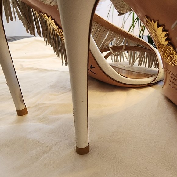 Altuzarra Wild Fringe White Sandals Sz 39 - Picture 4 of 5